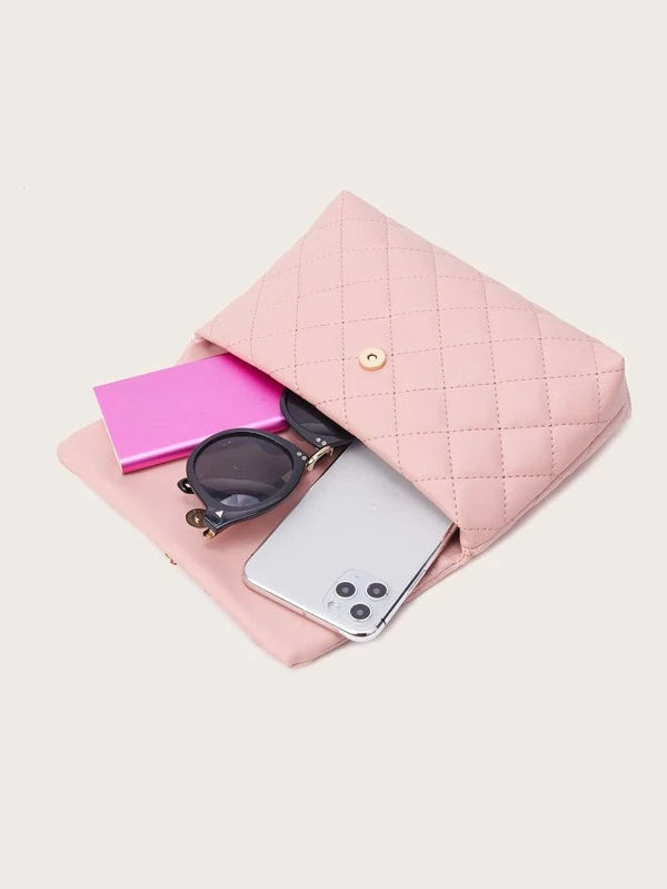 Shein Bags- Metal Tassel Decor Quilted Crossbody Bag