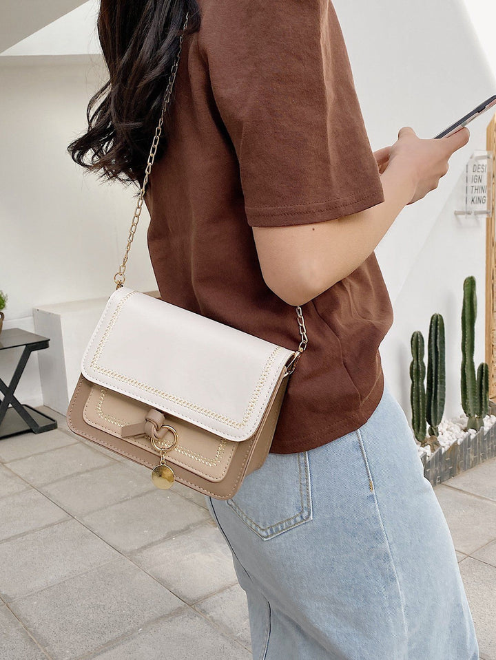 Shein- Color Block Chain Crossbody Bag