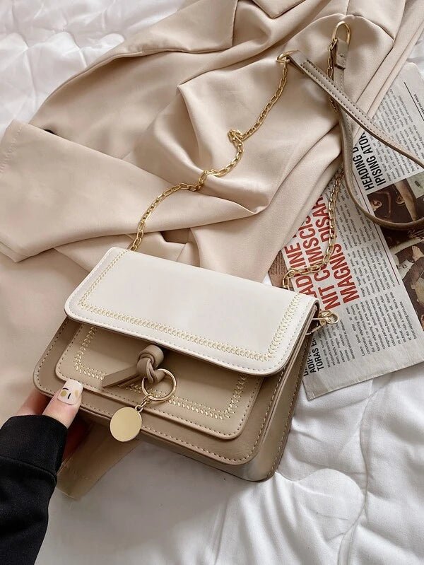 Shein- Color Block Chain Crossbody Bag