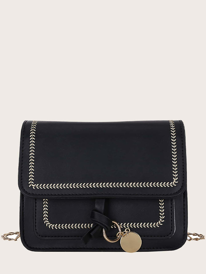 Shein- Stitch Detail Chain Crossbody Bag