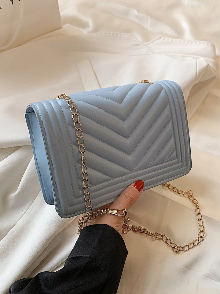 Shein- Chevron Chain Crossbody Bag