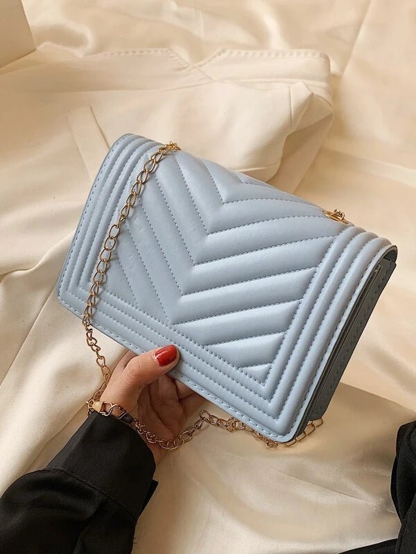 Shein- Chevron Chain Crossbody Bag