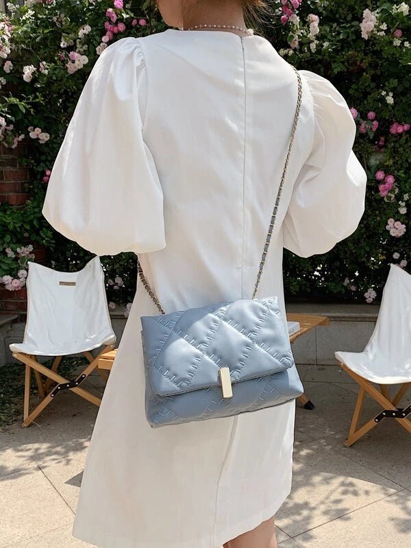 Shein- Quilted Chain Crossbody Bag