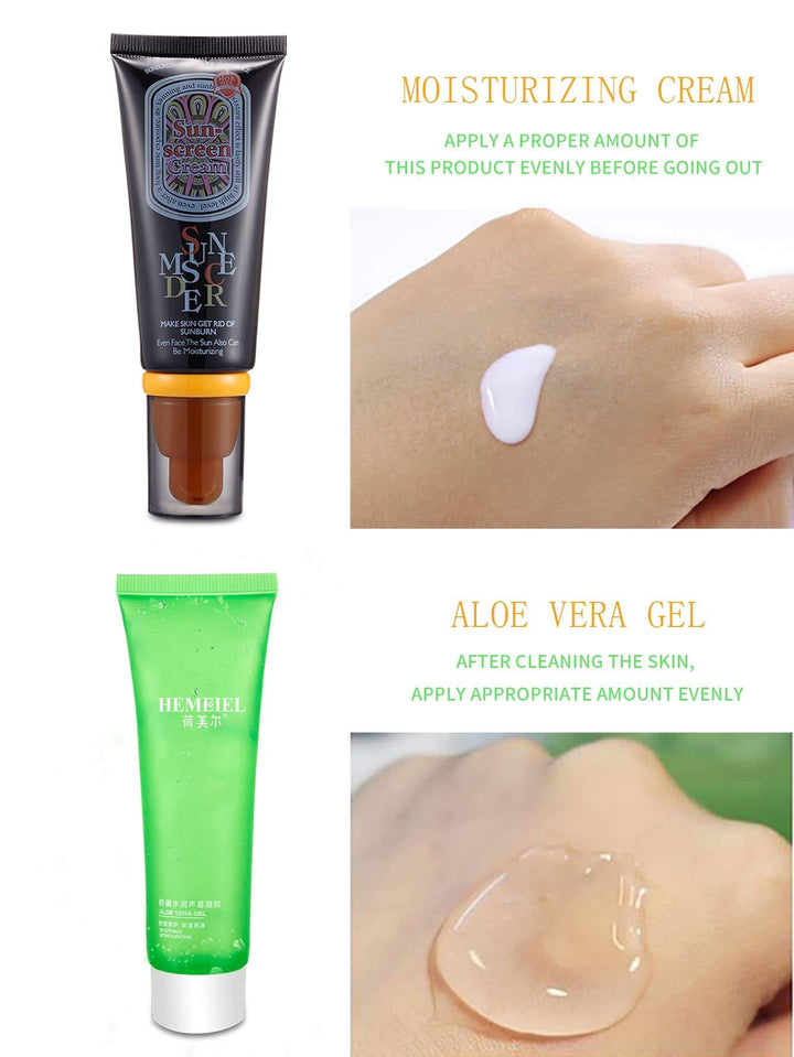 Shein- 1pc Moisturizing Sun-screen Cream & 1pc Aloe Vera Gel