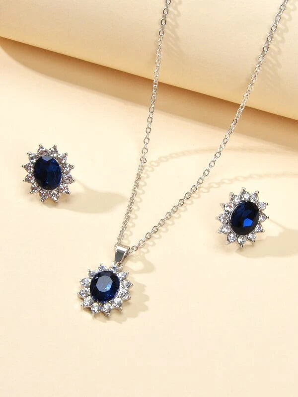 Shein- 3pcs rhinestone embellishment jewelry set
