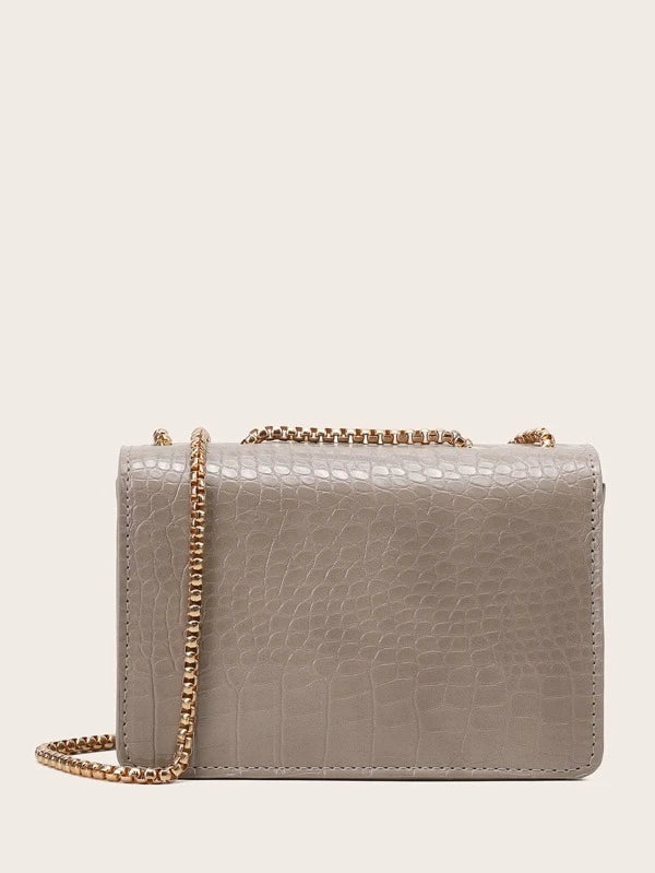 Shein- Croc Embossed Crossbody Bag