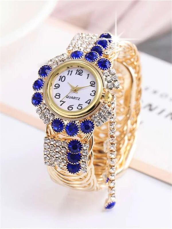 Shein- Rhinestone Tassel Decor Quartz Watch