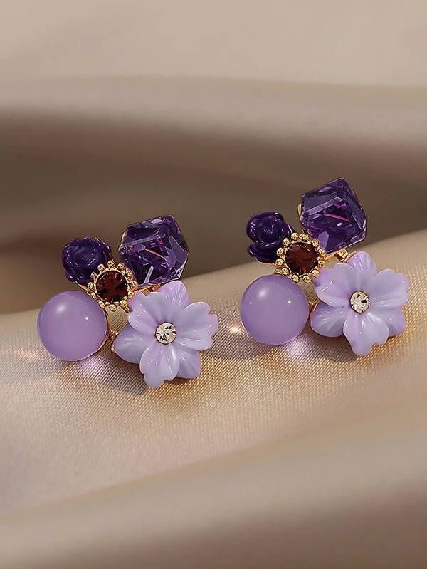 Shein- Flower Decor Stud Earrings