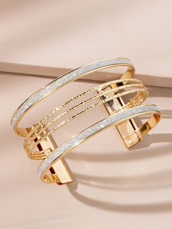 Shein- Glitter Detail Cuff Bangle