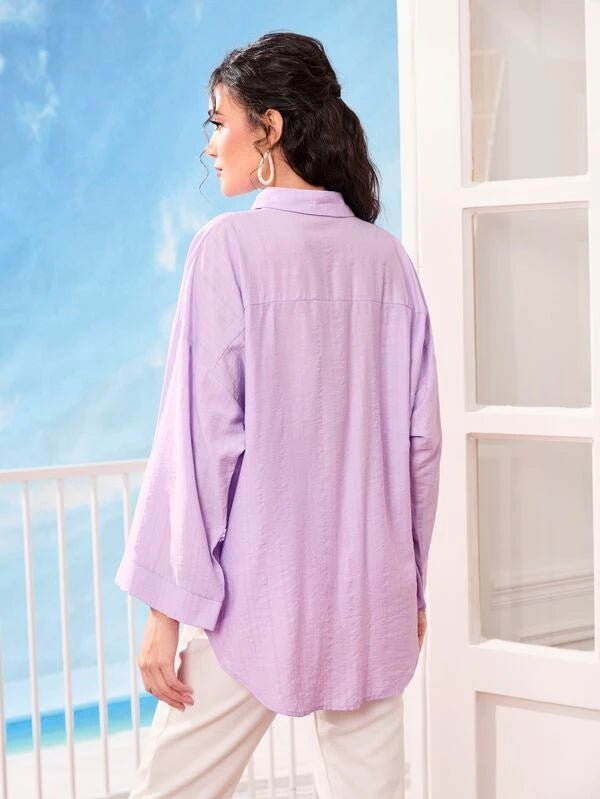Shein Low Shoulder Uniform Shirt