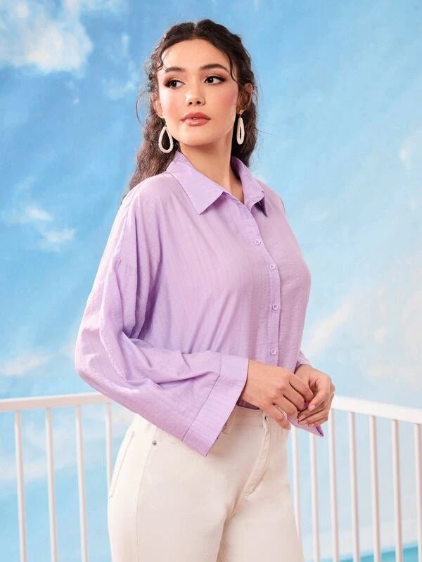 Shein Low Shoulder Uniform Shirt