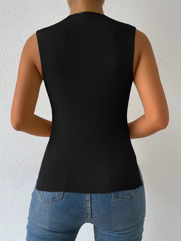 SHEIN Ribbed Knit Uniform Top