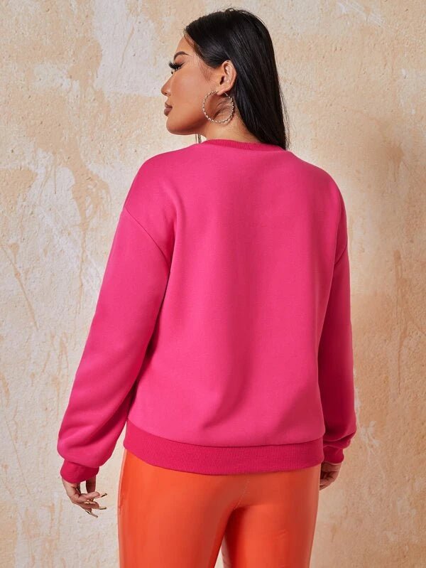 Shein SXY Solid Color Low Shoulder Pullover