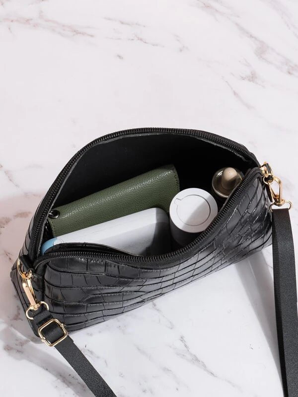 Shein Crocodile embossed crossbody bag