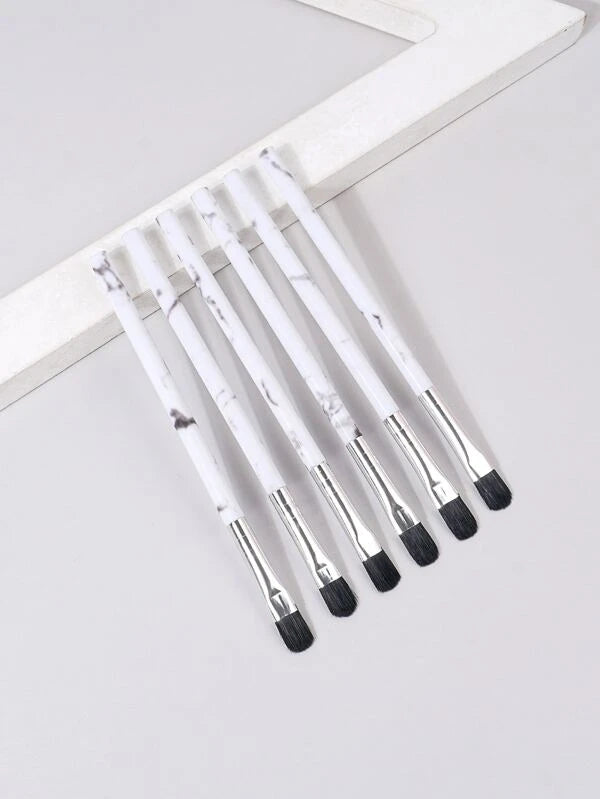 Shein 6pcs marble print eyeshadow brush
