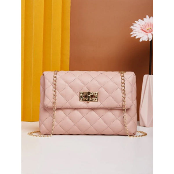 Shein- Quilted Turn-lock Flap Crossbody Bag