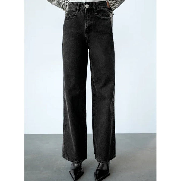 Zara- Jeans Z1975 High Rise Wide Leg- Black