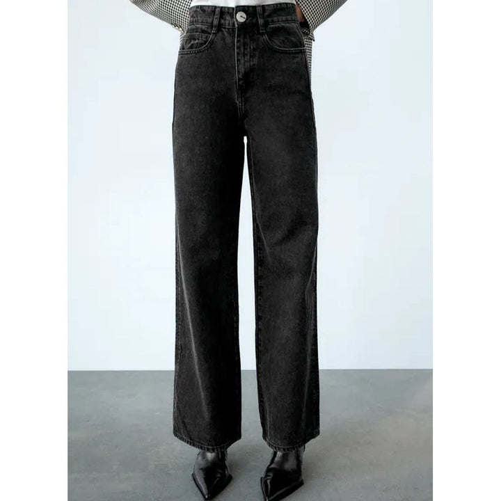 Zara- Jeans Z1975 High Rise Wide Leg- Black