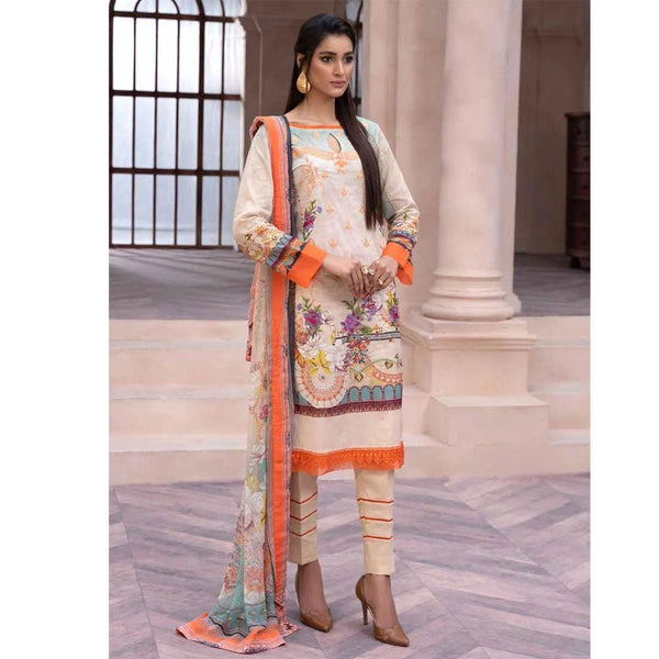 Shahana By Zara Ali- Embroidered Lawn Suits Unstitched 3 Piece ZRA22SS S-01 - Spring
