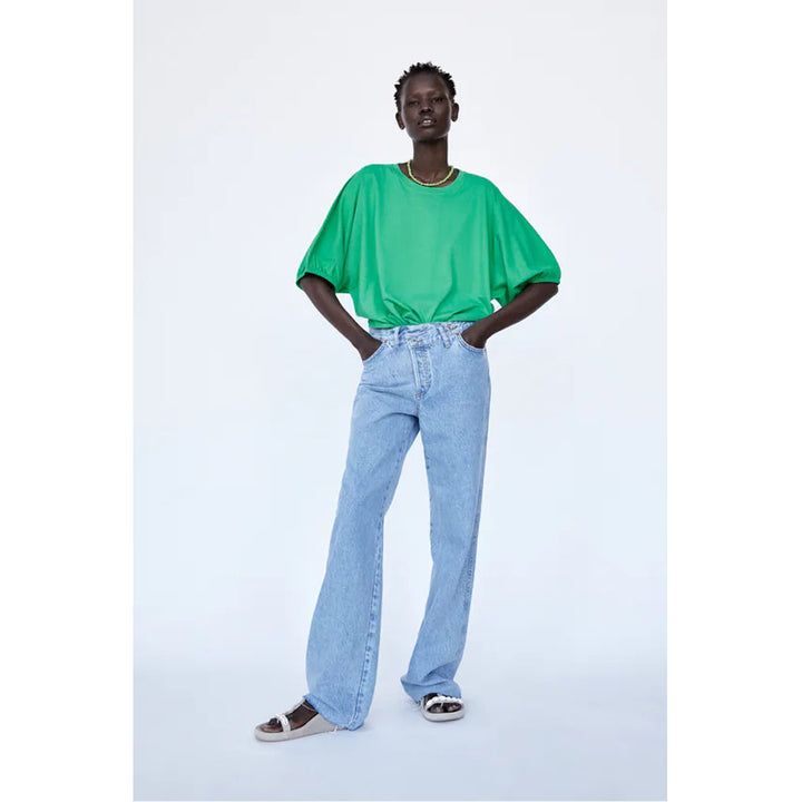 Zara- Full Sleeve T-Shirt- Green
