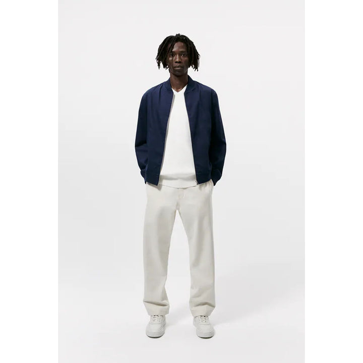 Zara- Cotton - Linen Bomber Jacket- Navy bluE
