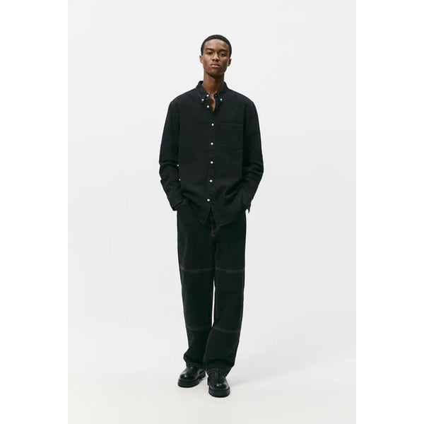 Zara- Cotton Denim Shirt- Black