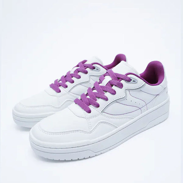 Zara- Contrast Coloured Trainers- Lilac