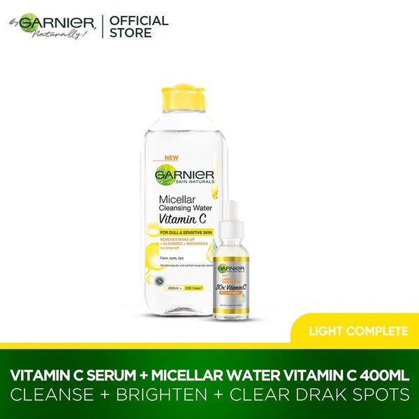Garnier- Vitamin C Serum and Micellar Makeup Cleansing Water Vitamin C 400 ml