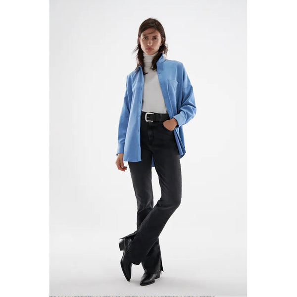 Zara- Fine Corduroy Shirt- Blue