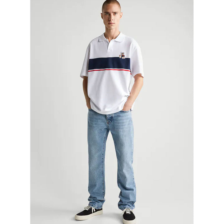 Zara- Popeye © King Features Patch Polo Shirt- White