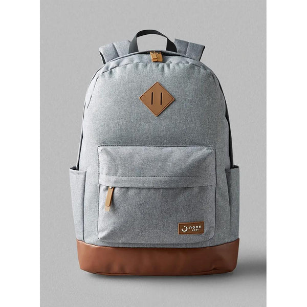 Noon East- Casual Polyester Laptop Backpack With Trolley Belt- Light Grey