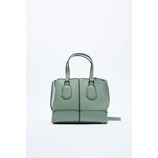 Zara- City Bag With Handles- Blue