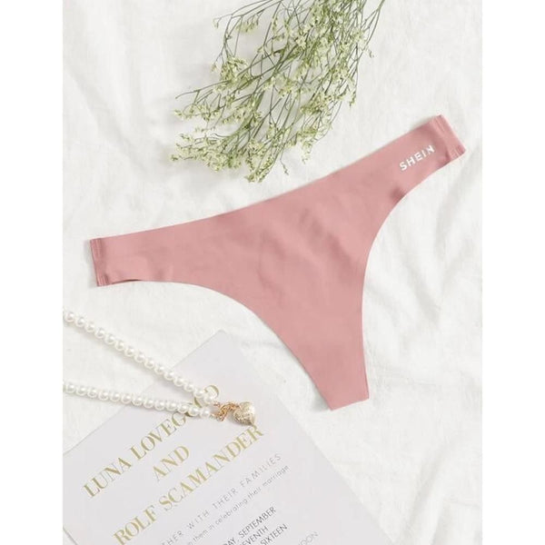 Romwe- Letter Graphic Seamless Thong