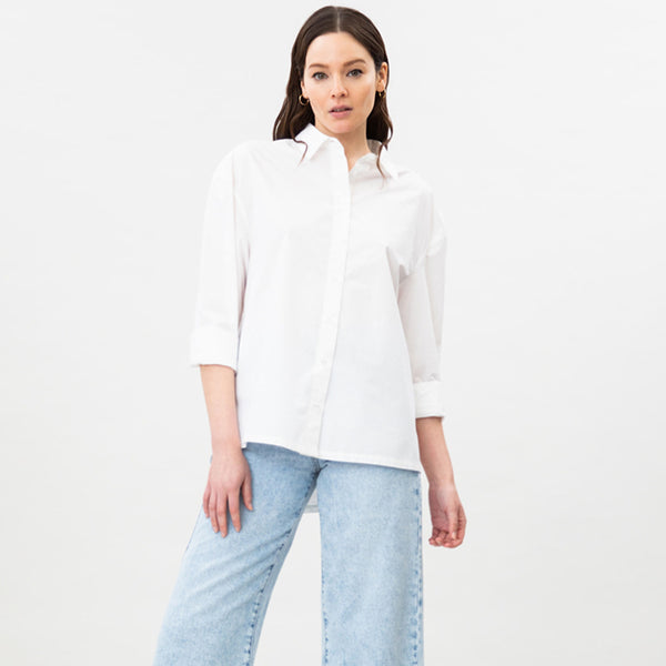Lefties- White Oversize Poplin Shirt