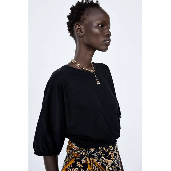 Zara- Full Sleeve T-Shirt- Black