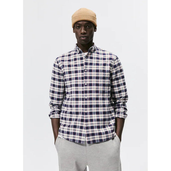 Zara- Check Oxford Shirt-  Navy blue