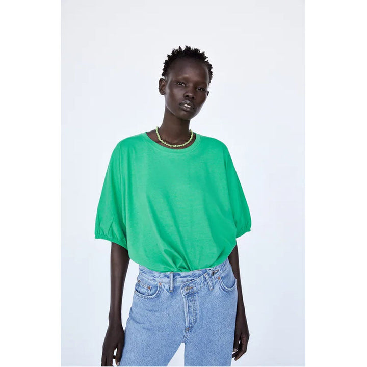 Zara- Full Sleeve T-Shirt- Green