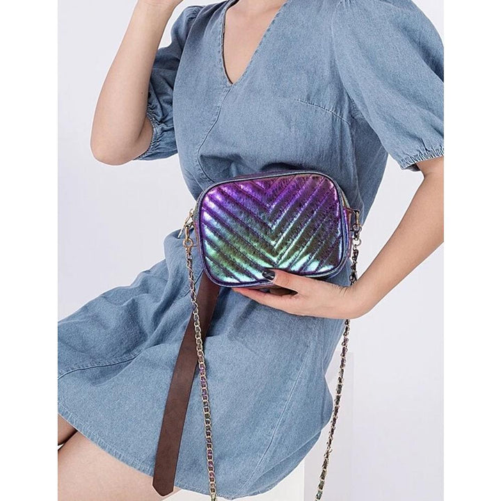 Shein- Chevron Graphic Crossbody Bag- Multicolor