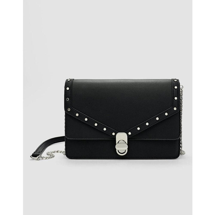 Stradivarius- Crossbody bag with clasp and chain strap