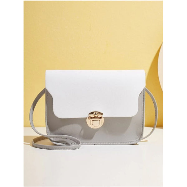 Shein- Minimalist Plush Lock Crossbody Bag