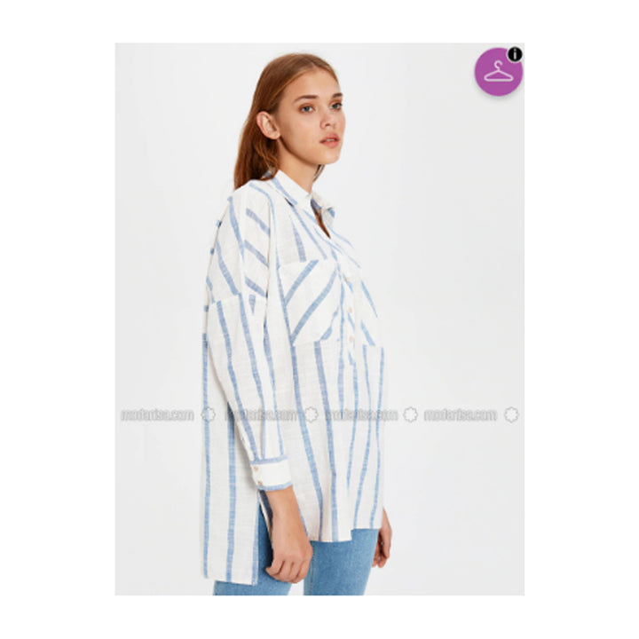 Modanisa- Blue - Blouses