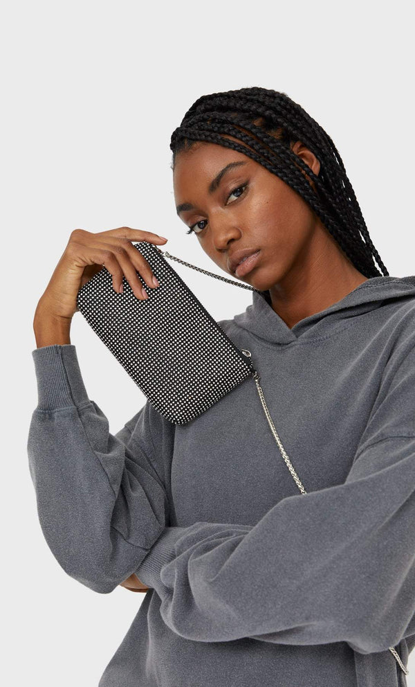 Stradivarius - Mini glitter crossbody bag