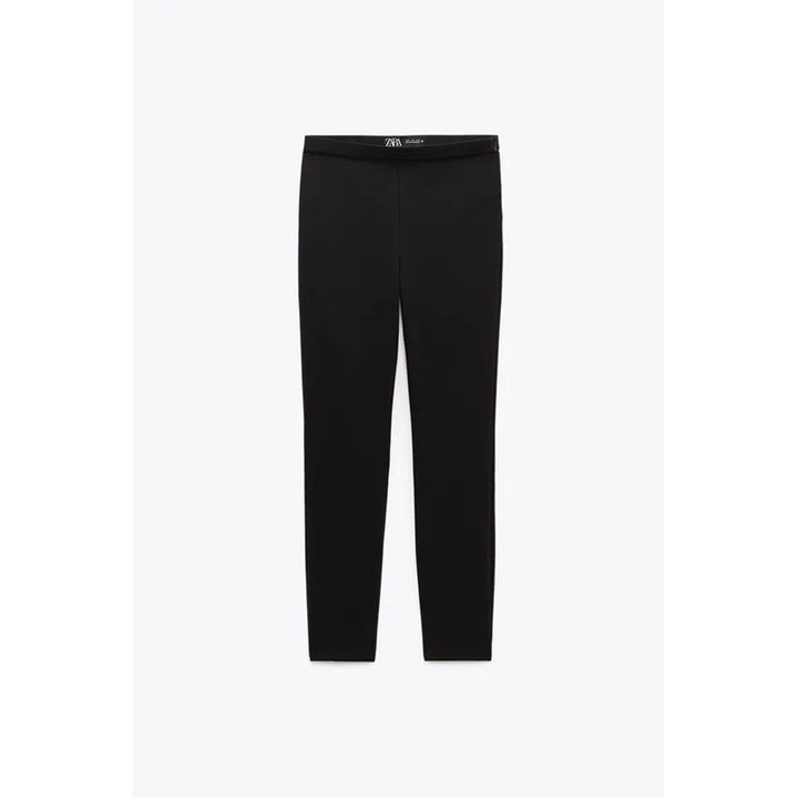 Zara- Split Hem Leggings- Black