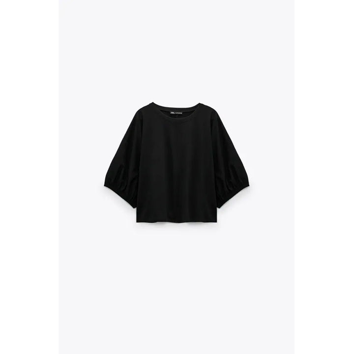 Zara- Full Sleeve T-Shirt- Black