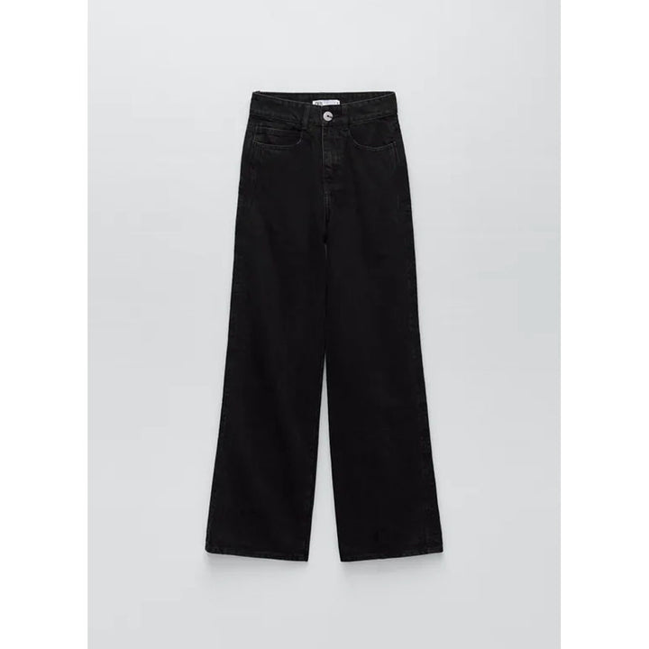 Zara- Jeans Z1975 High Rise Wide Leg- Black
