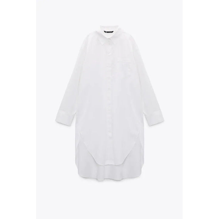 Zara- Extra Long Poplin Shirt
