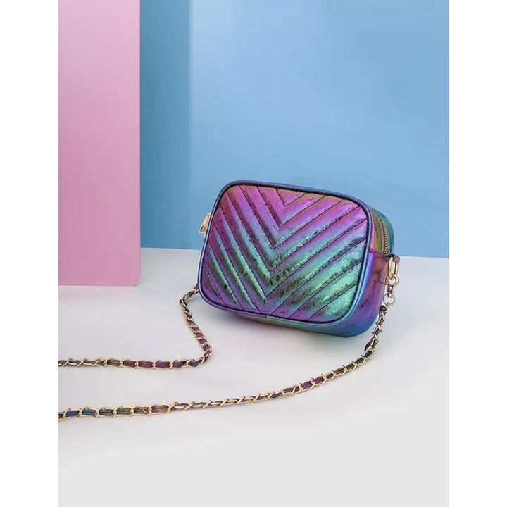 Shein- Chevron Graphic Crossbody Bag- Multicolor