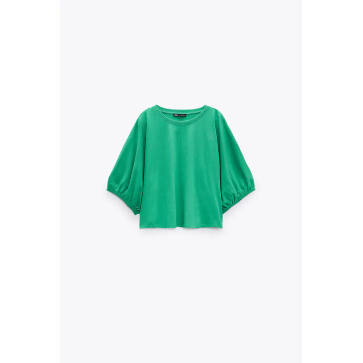 Zara- Full Sleeve T-Shirt- Green