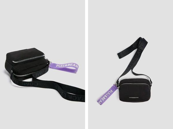 Pull & Bear -Nylon mini crossbody bag with logo