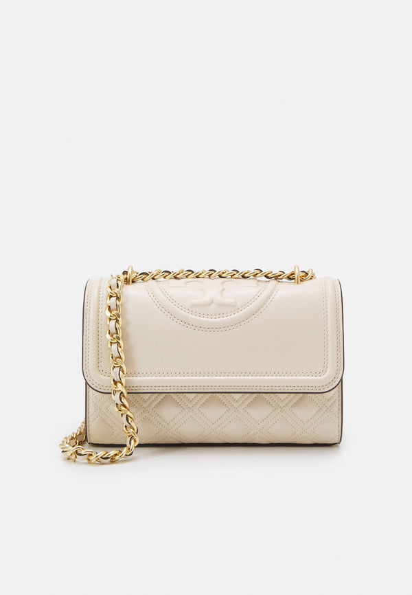 Tory Burch-Fleming Distressed Shoulder convertible bag New Cream